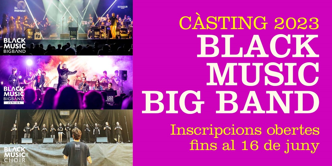 La Black Music Big Band, la Junior i el Black Music Choir convoquen el càsting pel curs 2023 - 2024